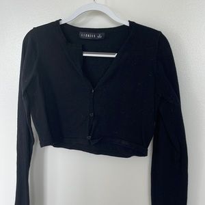 Lioness black cropped cardigan sweater